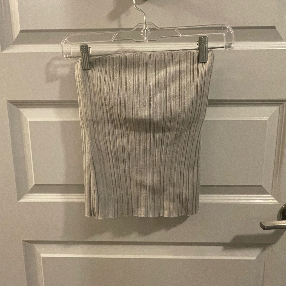 Madewell x Aimee Song shimmer tube top